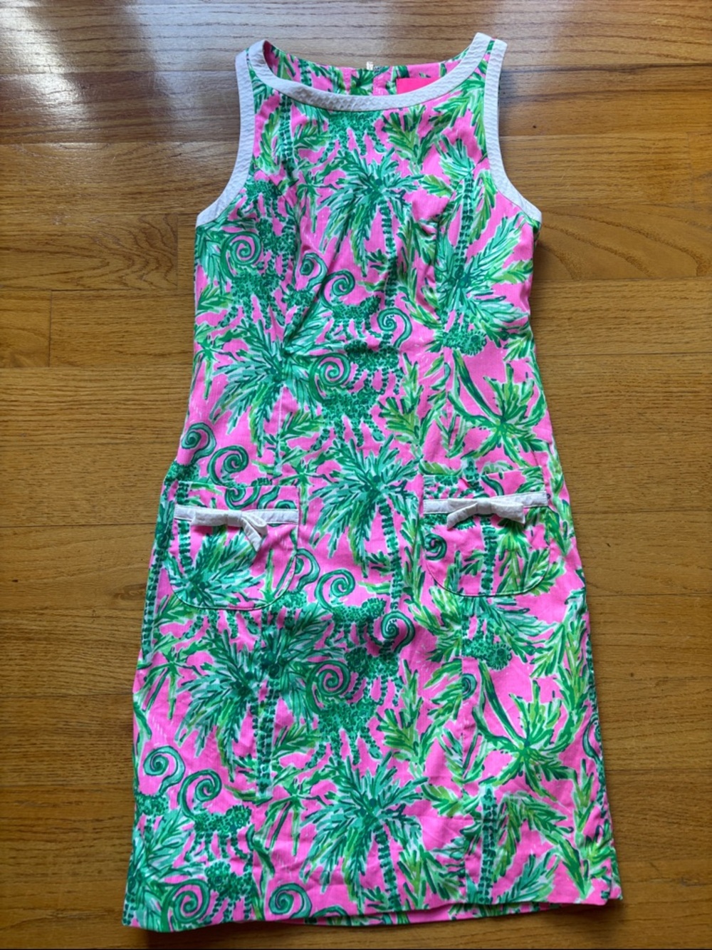Lilly Pulitzer Pink & Green Sleeveless Mila Shift Dress Size 0